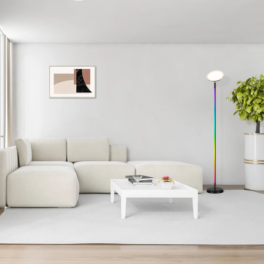 Wrought Studio Smart 70" Led Torchiere & Rgb Floor Lamp With App